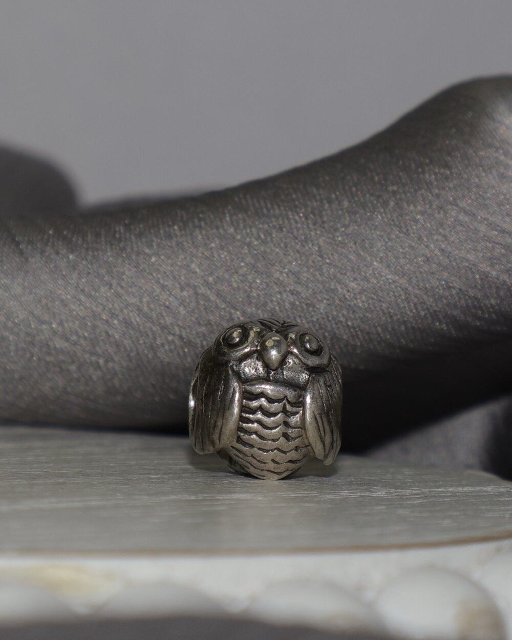 Vintage 925 BBI Thailand Owl Charm 2.7G / 0.4in